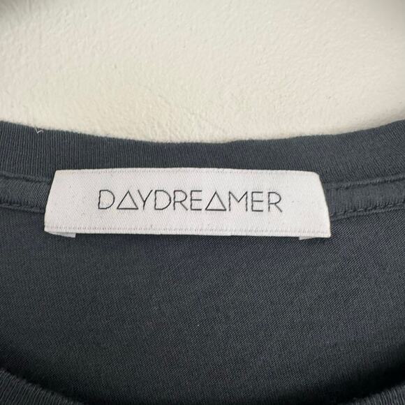 Daydreamer x Free People Rolling Stones Leopard Tongue Tee in Ash - Picture 5 of 7